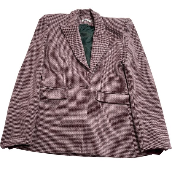 Charlotte Blaz Blazer in Pink Brown Houndstooth - Picture 1 of 3